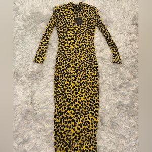 Animal print bodycon dress